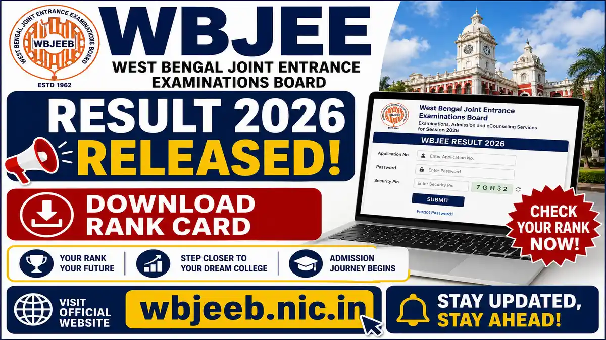 WBJEE Result 2026 Released