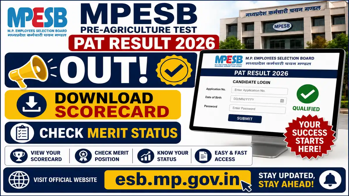 MPESB PAT Result 2026