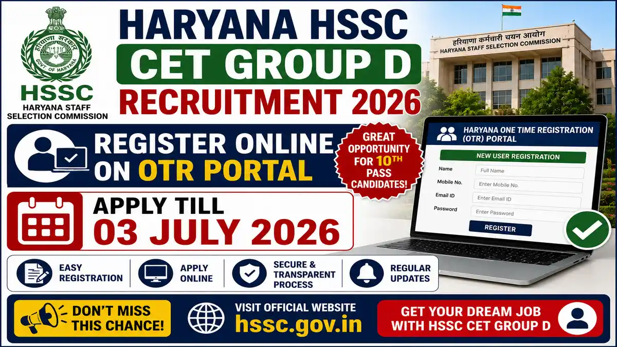 Haryana HSSC CET Group D Recruitment 2026