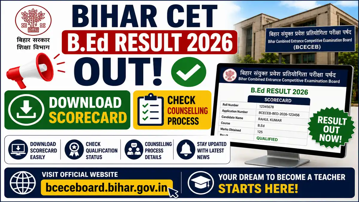 Bihar CET B.Ed Result 2026