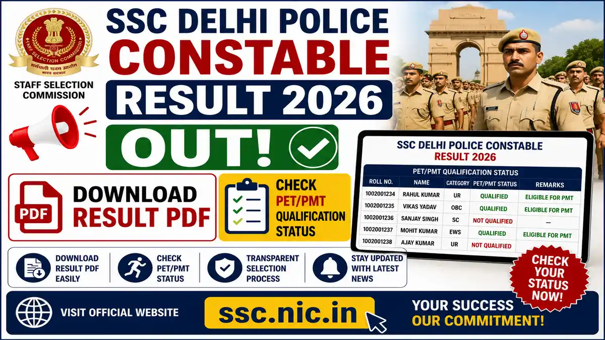 SSC Delhi Police Constable Result 2026