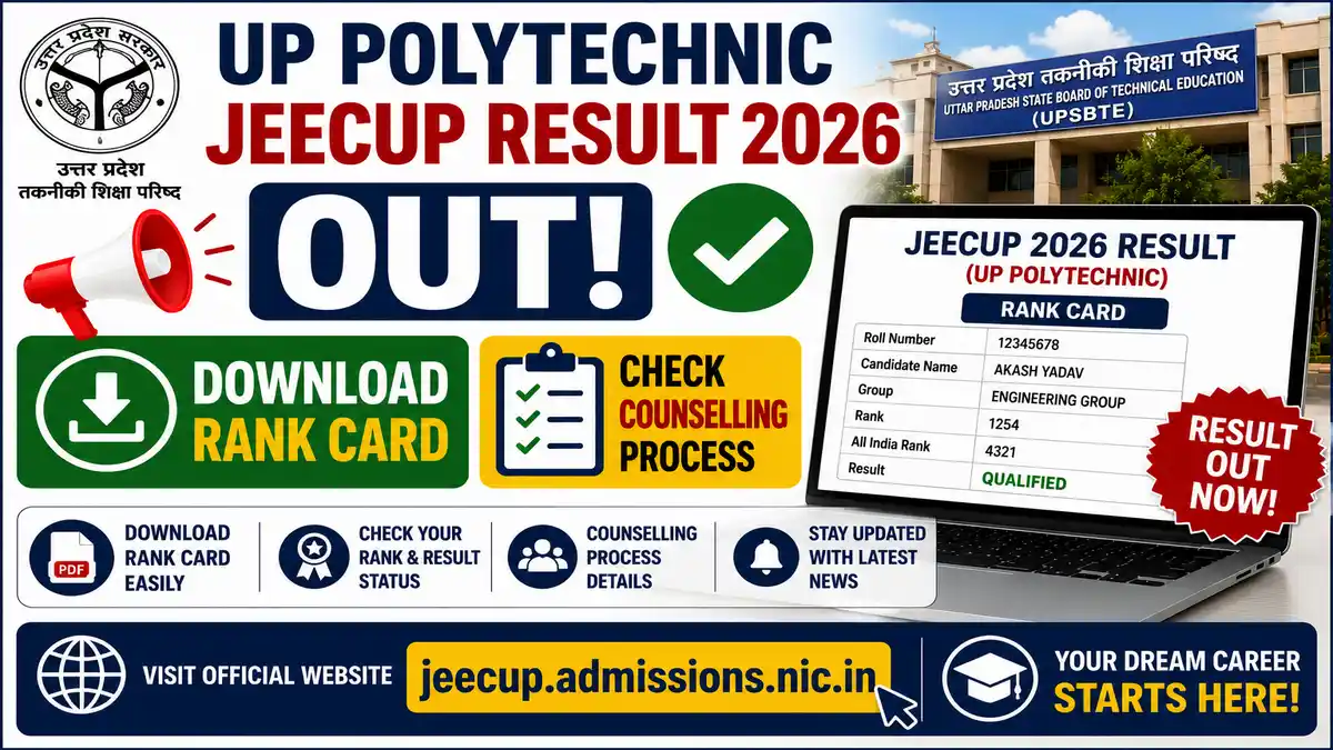 UP Polytechnic JEECUP Result 2026