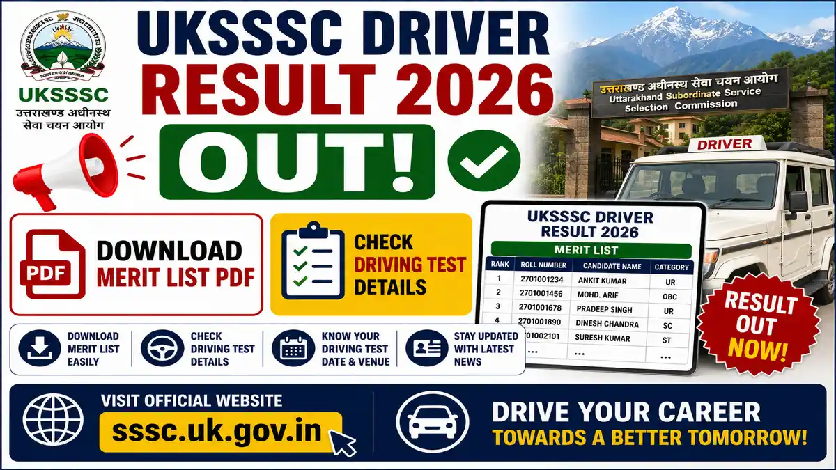UKSSSC Driver Result 2026