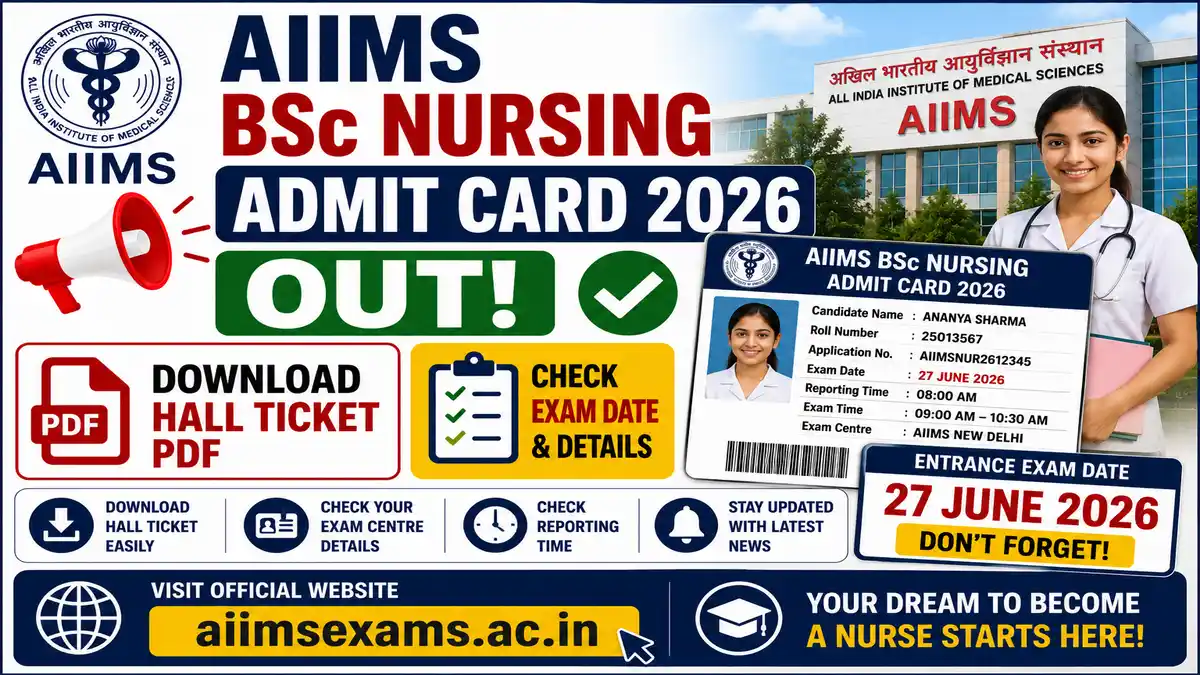 AIIMS BSc Nursing Admit Card 2026