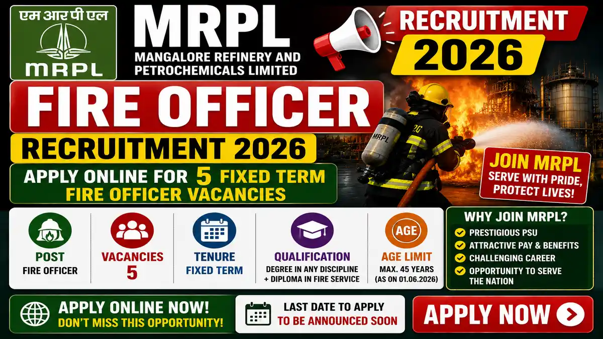 MRPL Fire Officer Recruitment 2026