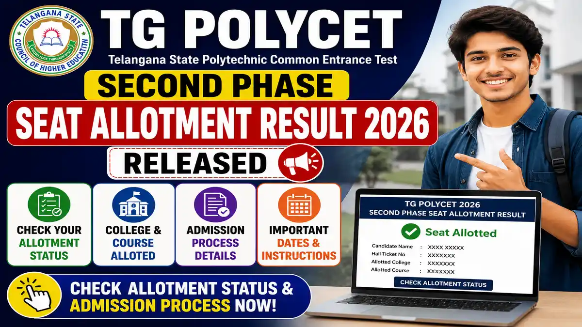 TG POLYCET Second Phase Seat Allotment Result 2026