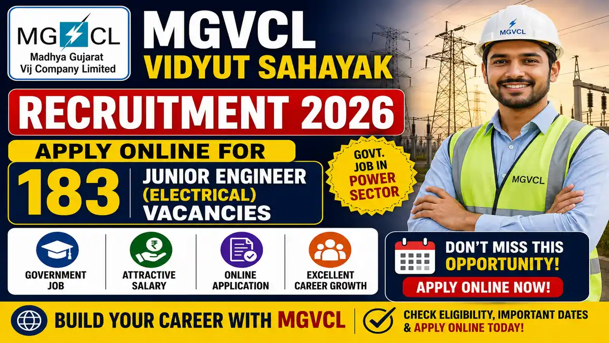 MGVCL Junior Engineer Recruitment 2026