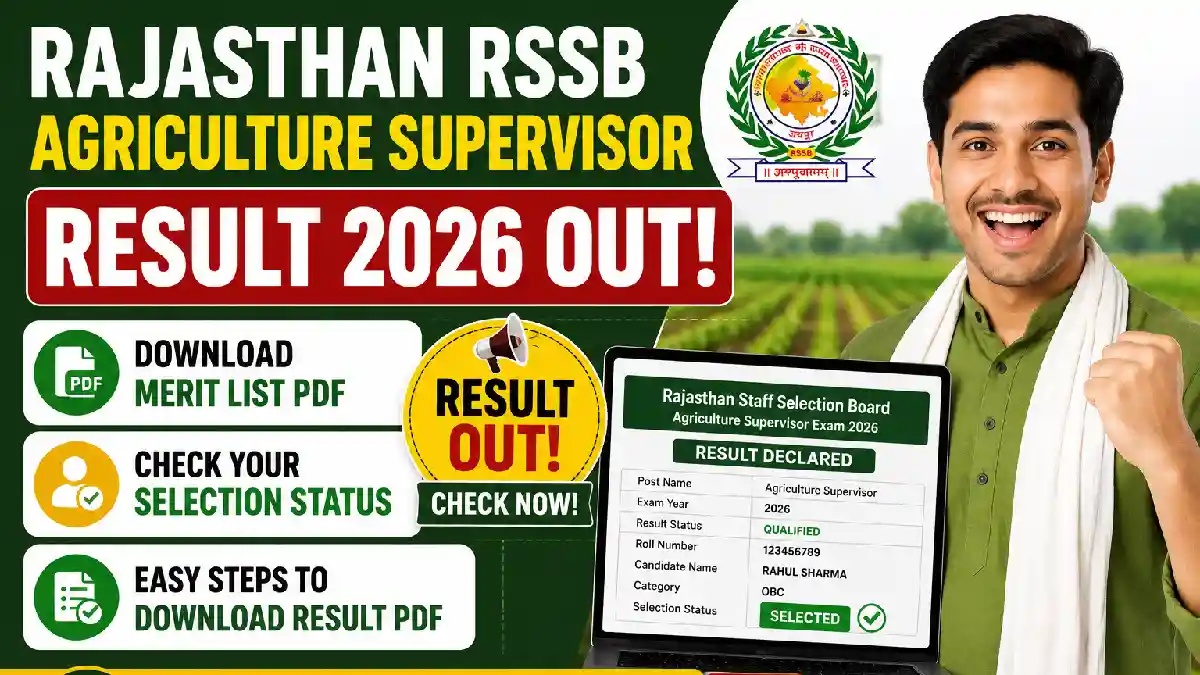 RSSB Agriculture Supervisor Result 2026