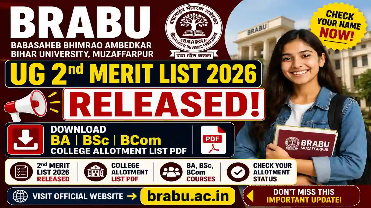 BRABU UG 2nd Merit List 2026