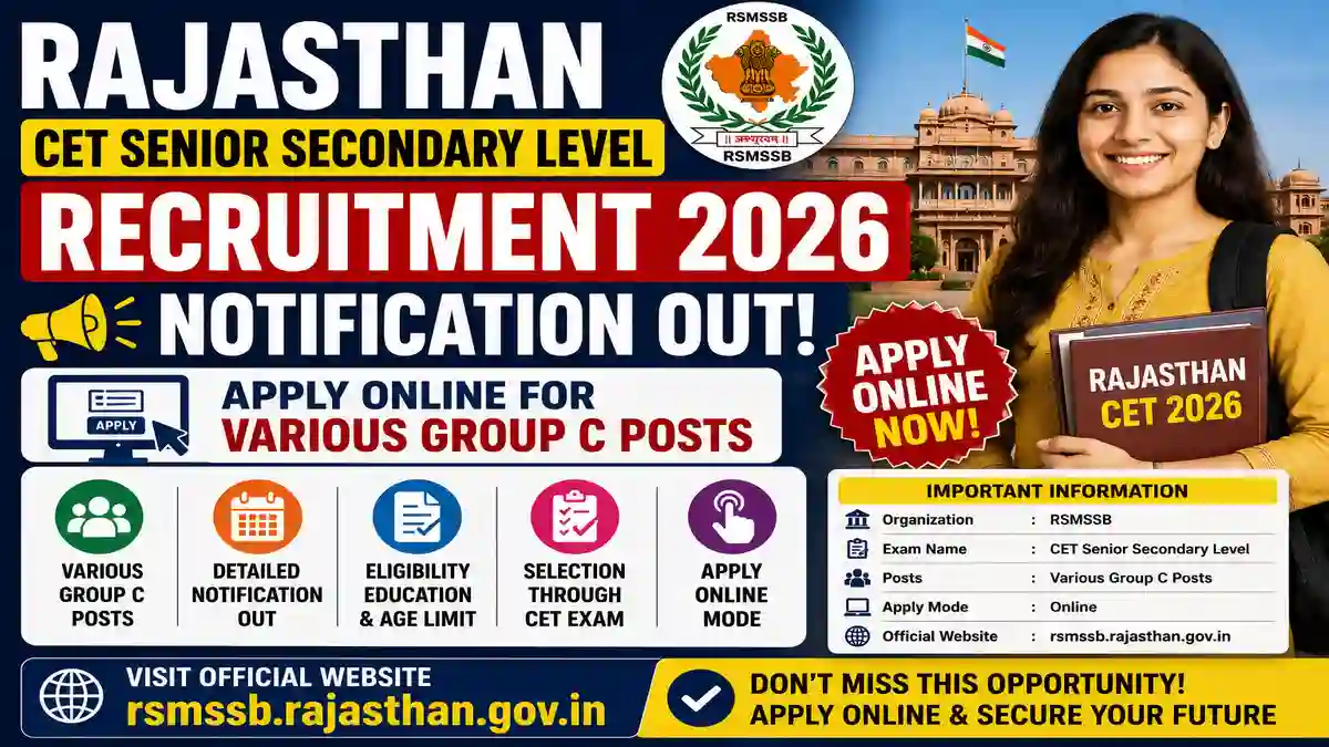 RSSB CET Senior Secondary Level Recruitment 2026