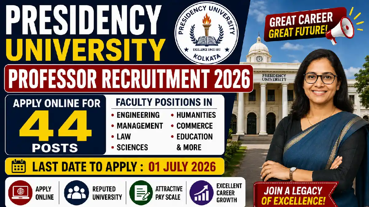 Presidency University Professor Recruitment 2026
