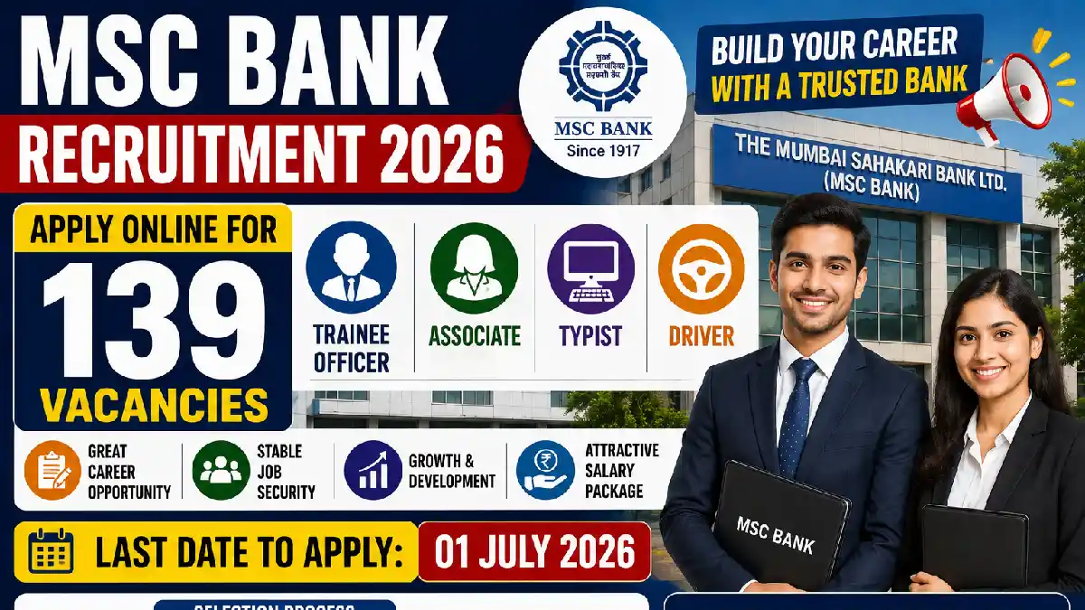 MSC Bank Recruitment 2026