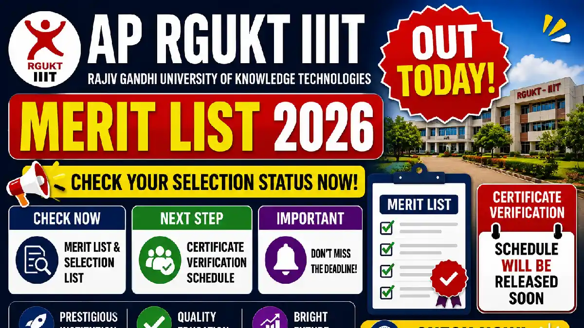 AP RGUKT IIIT Merit List 2026