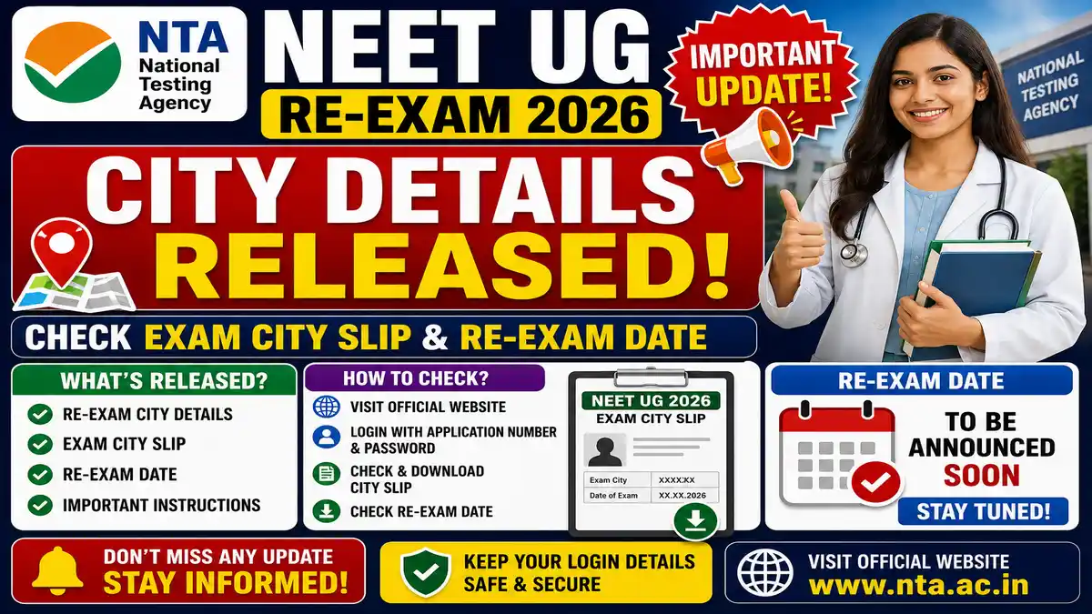 NTA NEET UG Re-Exam City Details 2026