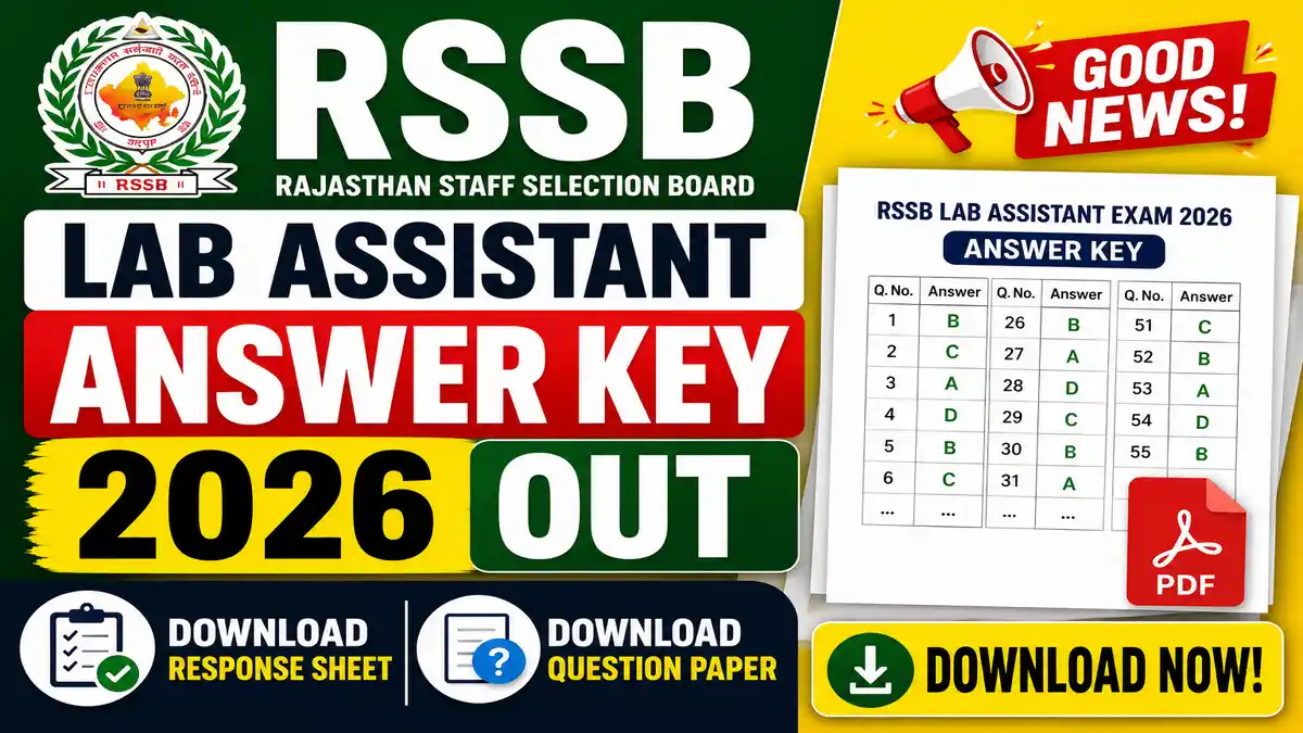 RSSB Lab Assistant Answer Key 2026