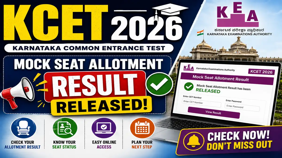 KCET 2026 Mock Seat Allotment Result Released