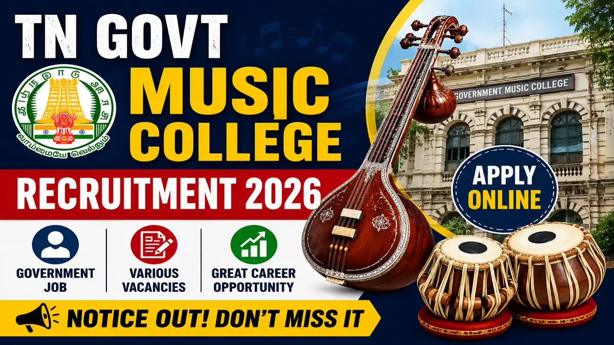 TN Govt Music College Recruitment 2026