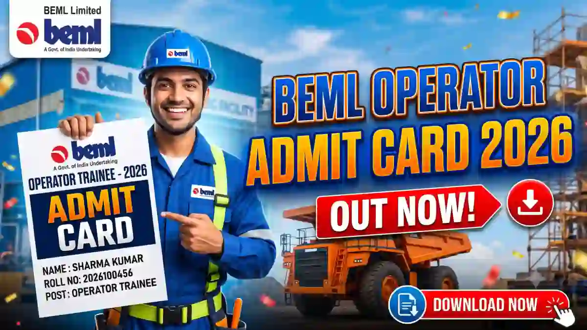 BEML Operator Admit Card 2026