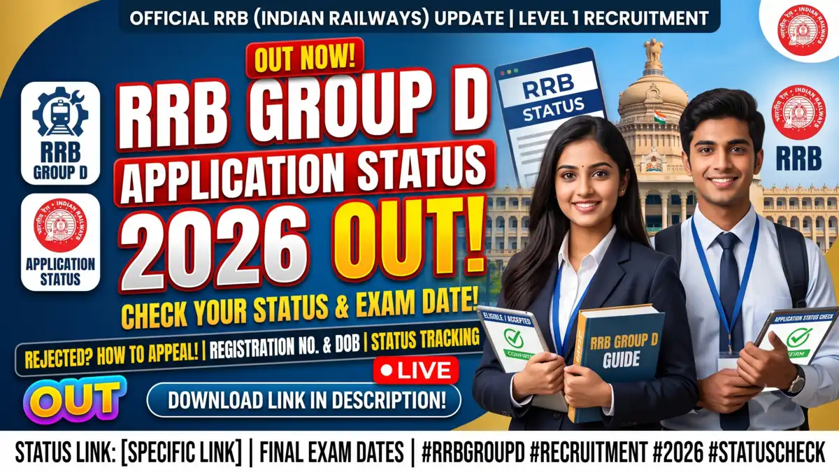 RRB Group D Application Status 2026 Out