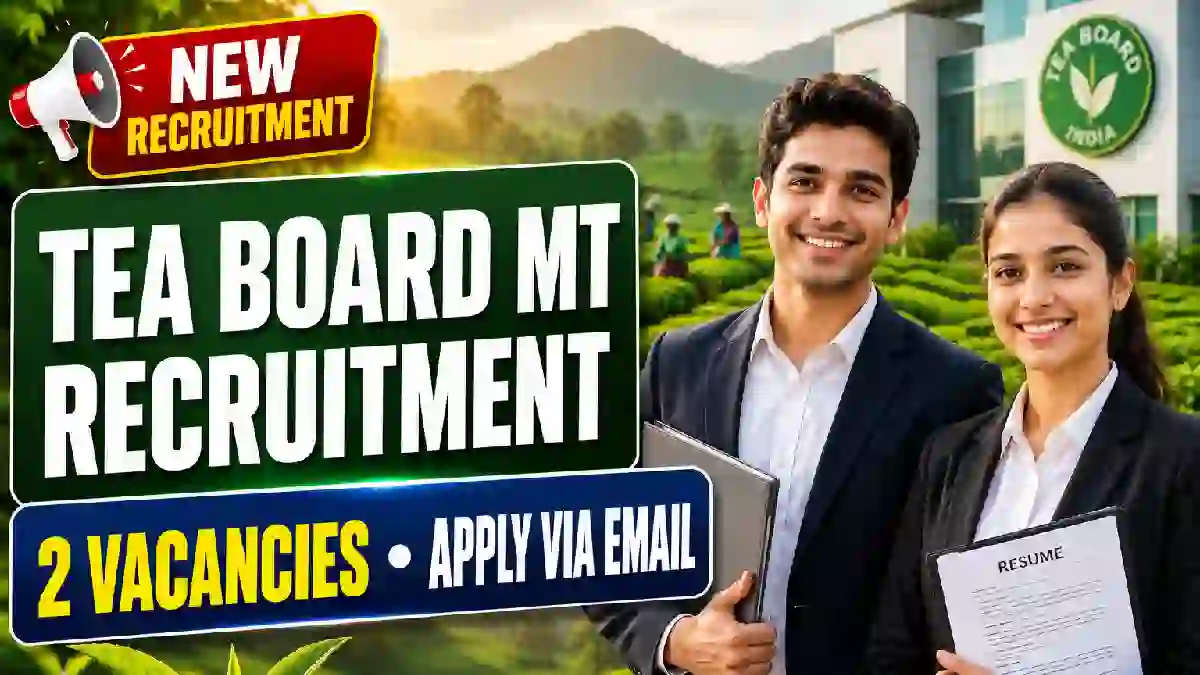 Tea Board India Management Trainee Recruitment 2026