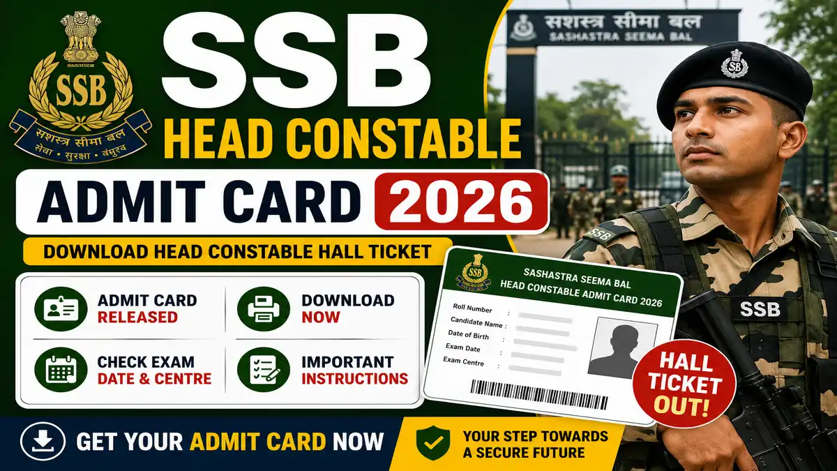 SSB Head Constable Admit Card 2026
