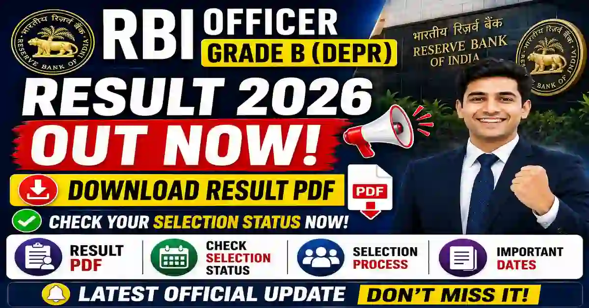 RBI Officer Grade B DEPR Result 2026