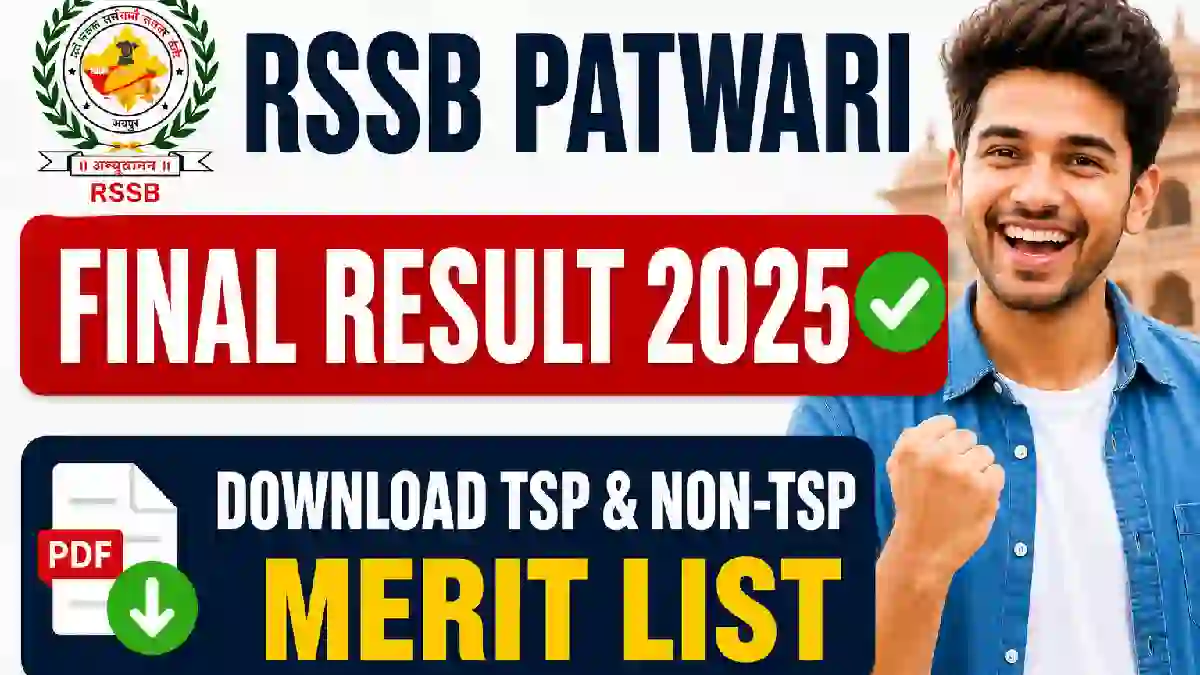 Rajasthan RSSB Patwari Final Result 2025